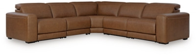 Rally-Up 5-Piece Dual Power Leather Reclining Modular Sectional | Ashley