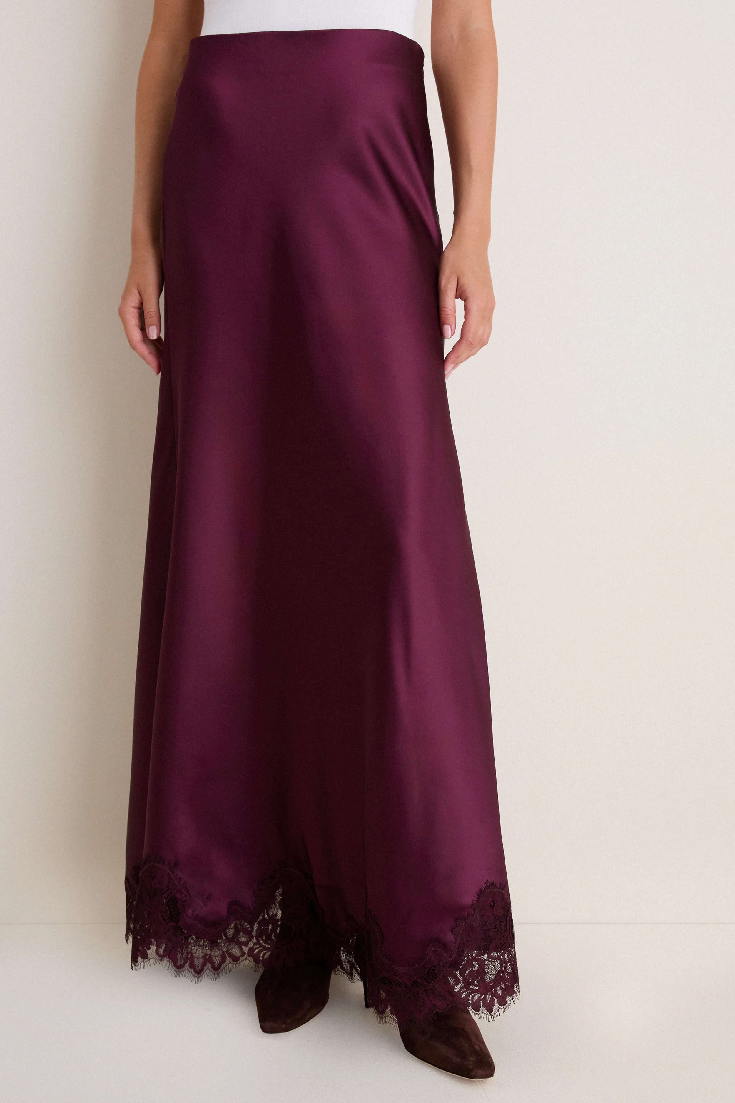 Winetasting Satin Mischa Slip Skirt | Tuckernuck (US)