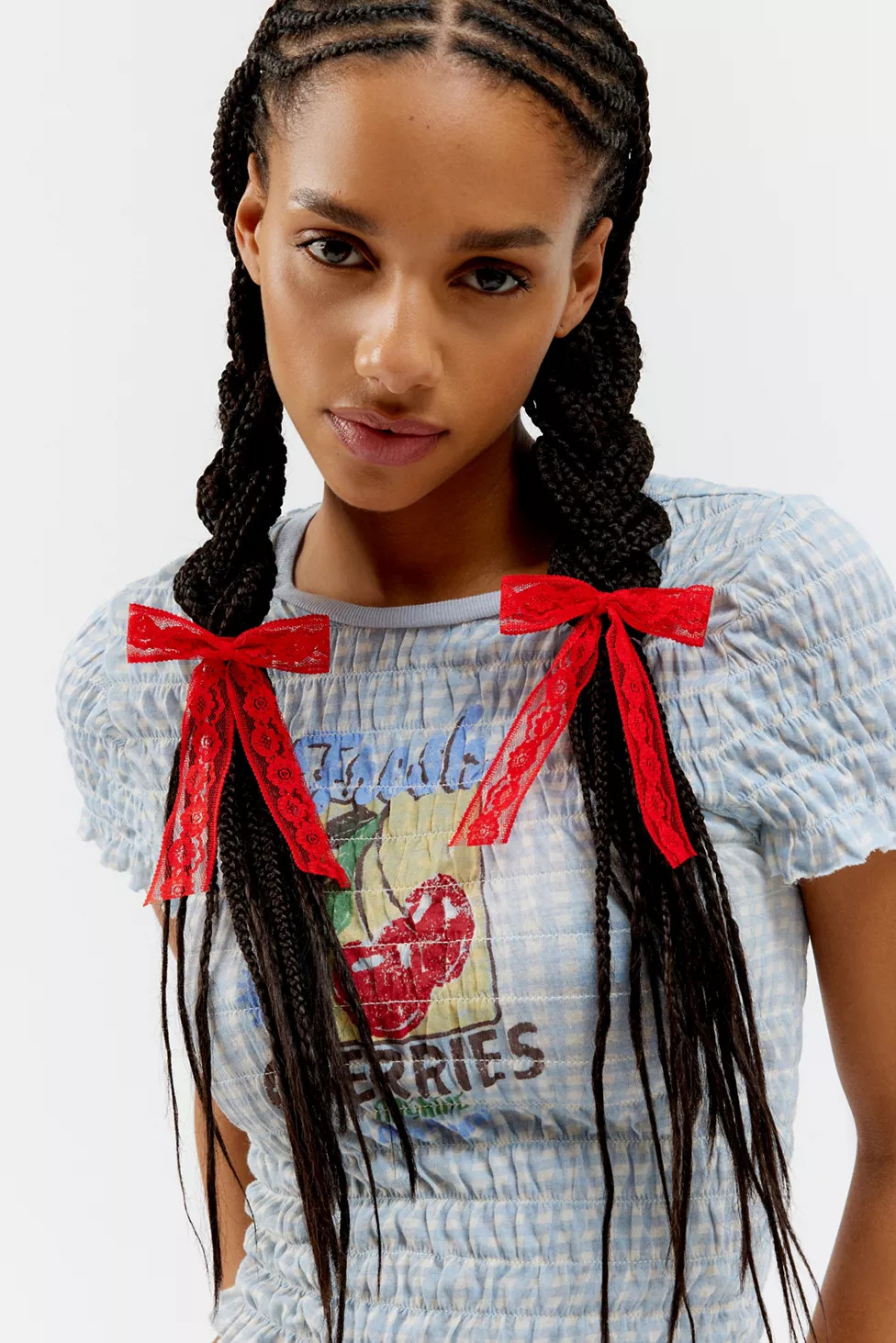 Mini Lace Hair Bow Clip Set | Urban Outfitters (US and RoW)