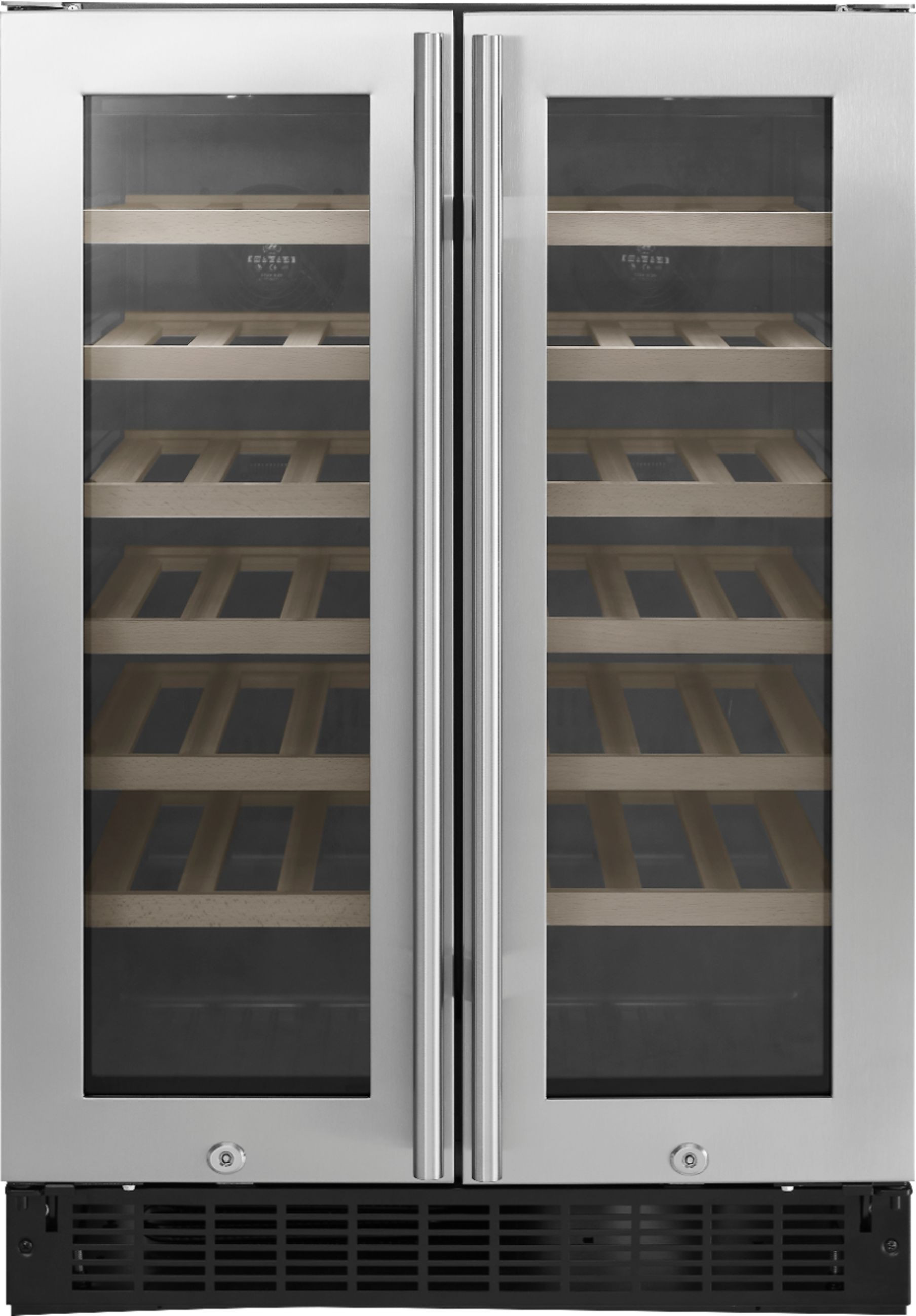 Insignia™ - Dual Zone Wine and Beverage Cooler with Glass Doors - Stainless Steel | Best Buy U.S.