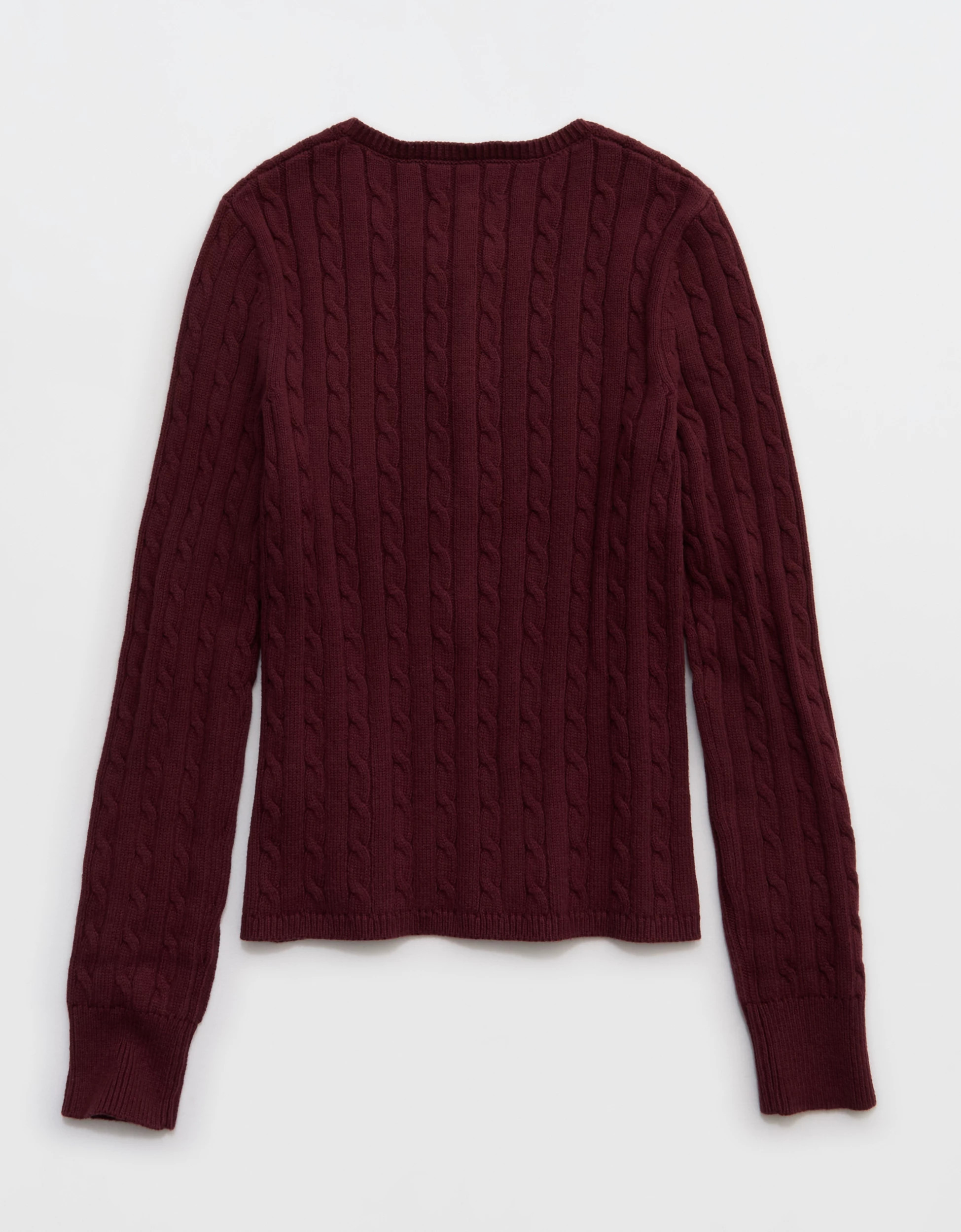 Aerie Cotton Cable Henley Sweater | Aerie