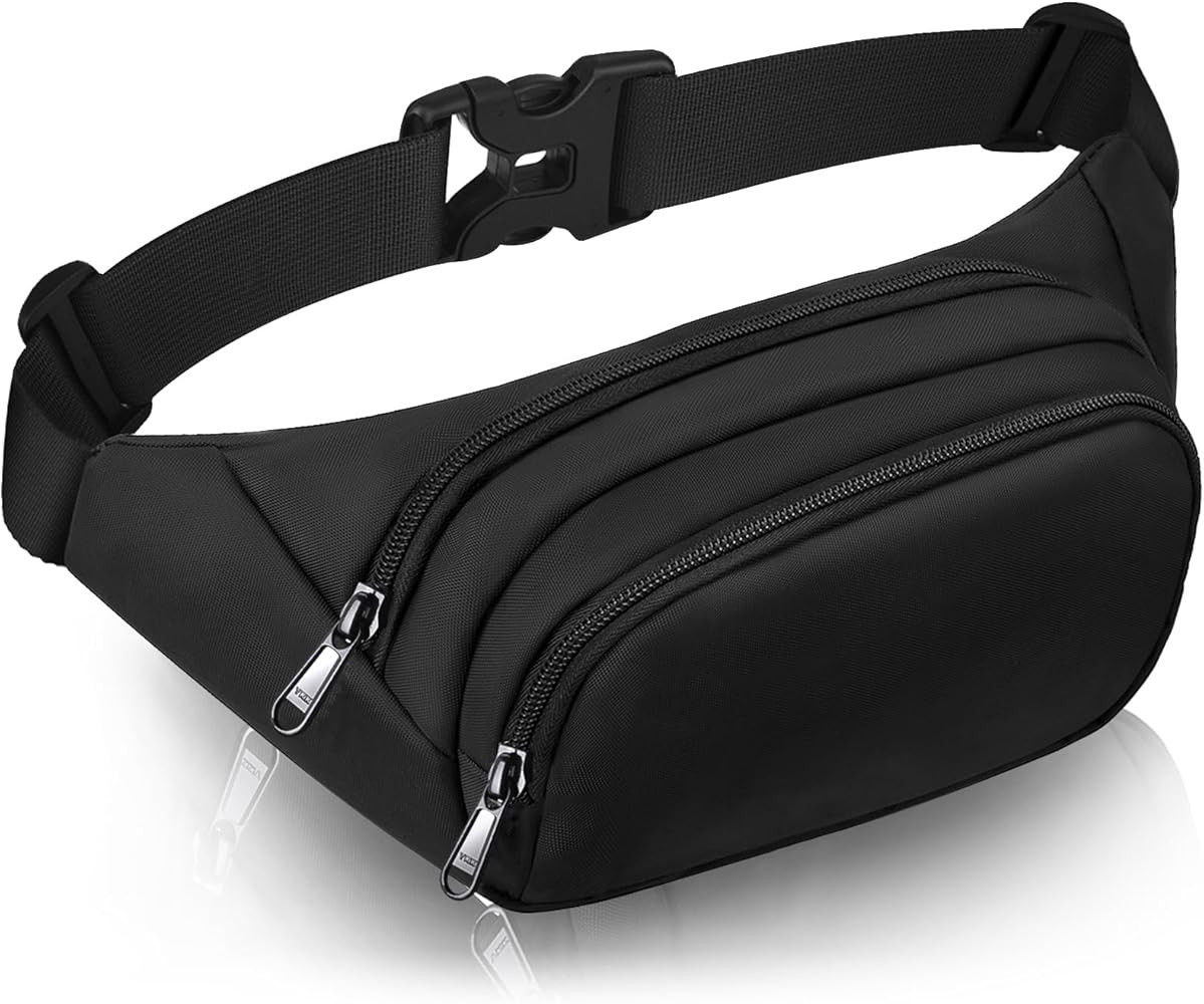 Large Fanny Pack for Women Men - Syican Waist bag with 3-Zipper Pockets, Gifts for Enjoy Sports T... | Amazon (US)