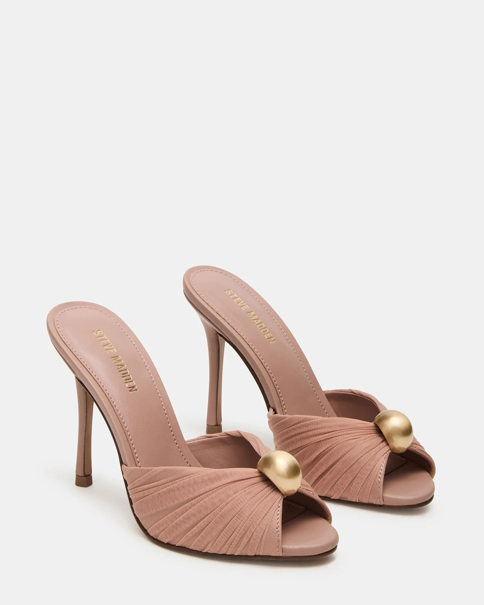 PRIYA Mocha/Gold Mule Women's Heel | Steve Madden (US)