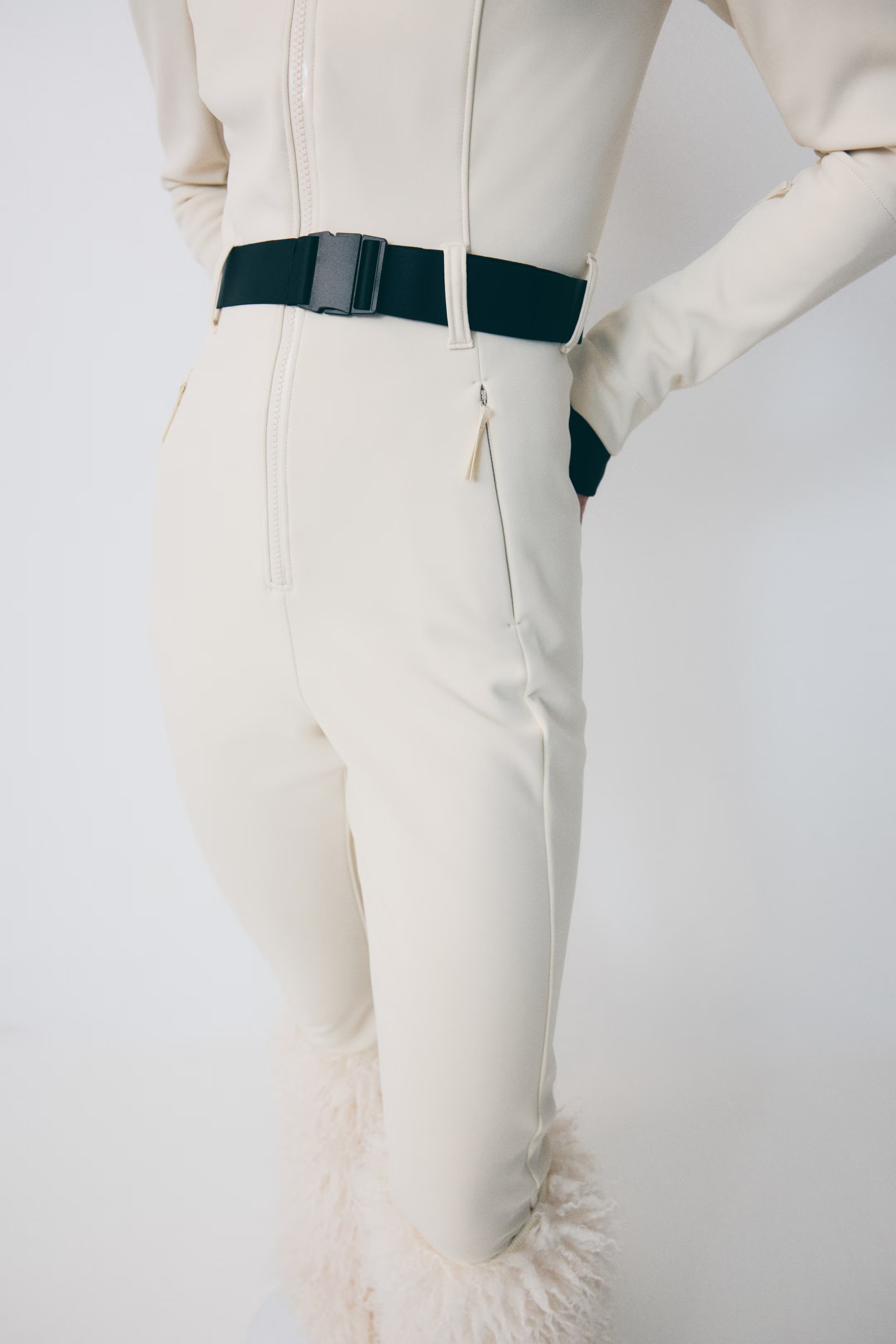 Water-repellent ski suit - Cream - Ladies | H&M GB | H&M (UK, MY, IN, SG, PH, TW, HK)