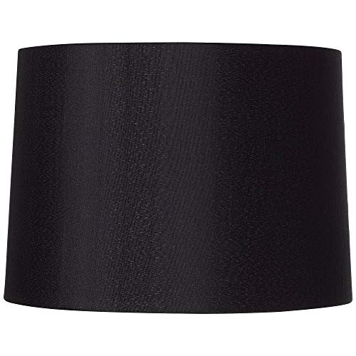 Set of 2 Black Medium Hardback Tapered Drum Lamp Shades 13" Top x 14" Bottom x 10.25" High (Spider)  | Amazon (US)