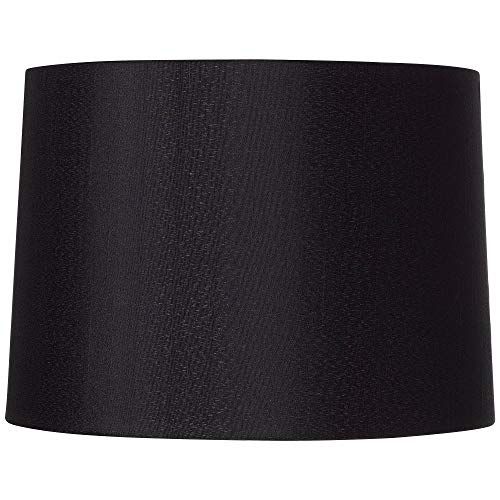 Set of 2 Black Medium Hardback Tapered Drum Lamp Shades 13" Top x 14" Bottom x 10.25" High (Spider)  | Amazon (US)