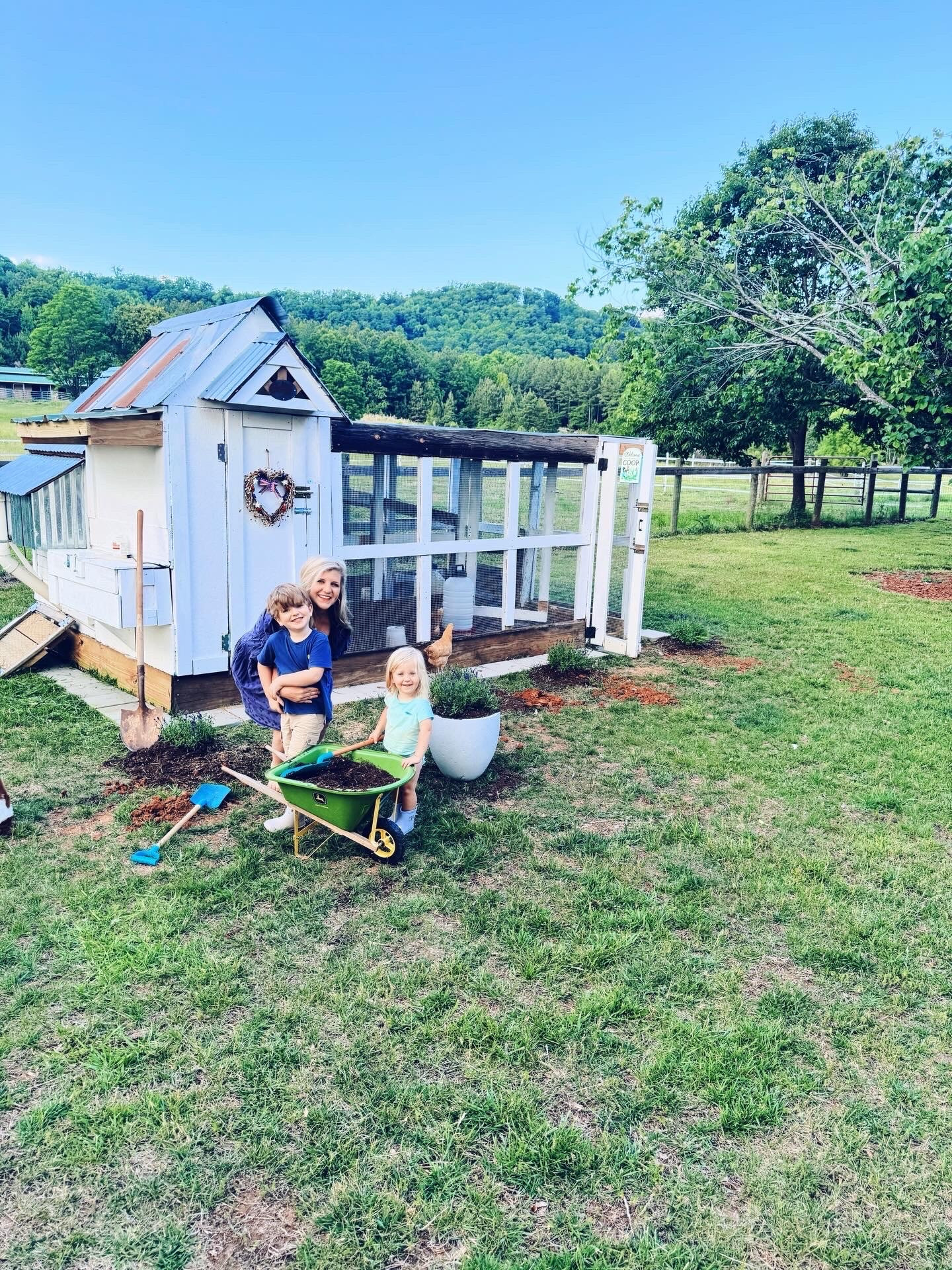l a v e n d e r  l o v e  h e r e  o n  t h e  f a r m 🪻🐓🪏💜🌱🌾🧺🪴🥚 #lavenderplanting #lavenderonthefarm #lavenderbythecoop #happychickens 

Nothing better than planting 🪏 some fresh lavender 🪻around our chicken 🐓 coop 🪵 that sweet @wesmabry built 🛠️ by hand for me!! 🥰🫶🏽 Looks so pretty 🤩 and smells 🌱 even more (!!) amazing!! 😍 Just all feels like such a dream 💭 y’all this sweet little life we are building together out here on the farm!! 🤭💜 #happymama

#LTKmomlife #LTKdayinmylife