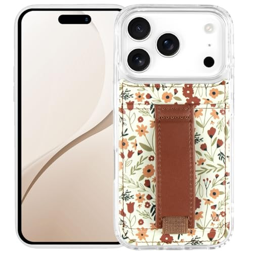 Walli Cases for iPhone 17 Pro Case Aesthetic Wallet Phone Case Card Holder, Securely Holds up to 2 Cards - Cute, Trendy Phone Cover for Women, fits iPhone 17 Pro, with Kickstand & Finger Strap | Amazon (US)