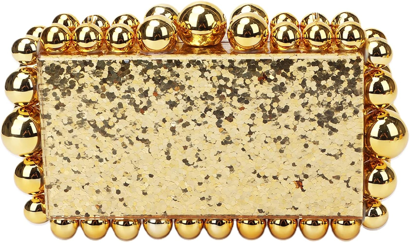 Fecialy Acrylic Clutch Purse for Women Marble Handbags Pearl Evening Clutch Bag Beads Square Cros... | Amazon (US)