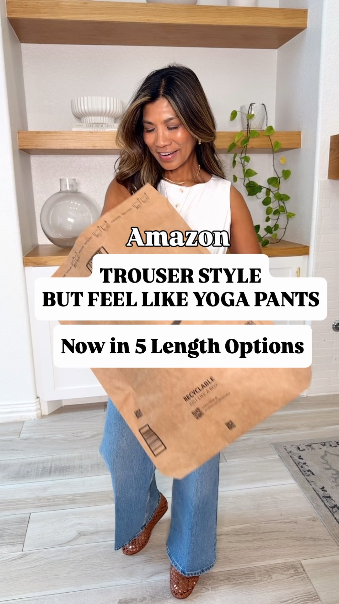 I’m 5’2” 118#ish for reference 
Pants in size small, length is 29”, Dark Navy  tts. I also have the Black, Dark Gray, Light Ivory, and Taupe, 
Peplum top in small tts.
White tee in small tts.
Woven shoes tts.
Adidas sneakers size down.
Bag is the small size in cognac.
Carry-on luggage is the small size in black .
Accesories are linked.
Comfy pants, work pants, teachers pants, airport outfit, travel outfit, Amazon finds, over 50 style, midlife fashion, petite fashion,midlife women, affordable fashion, fashion over40

#LTKOver40 #LTKPetite #LTKmomlife