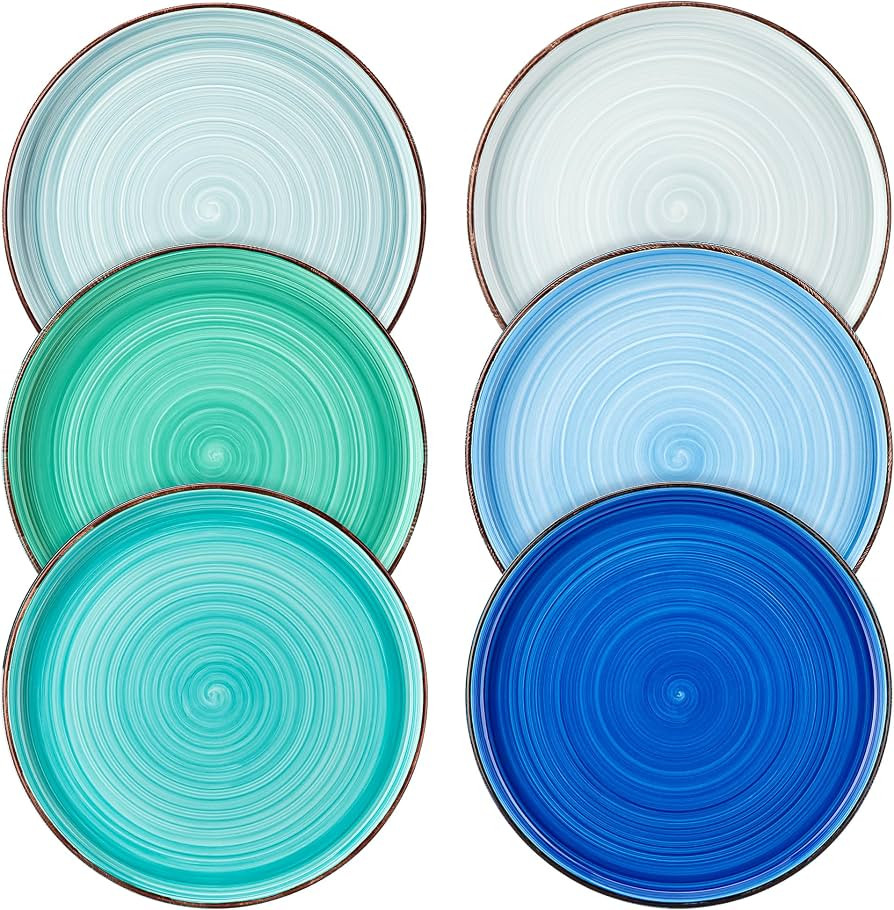 vancasso Bonita 8.5 inch Salad Plates, Ceramic Small Dinner Plates Set, Dessert Plates Set of 6, ... | Amazon (US)