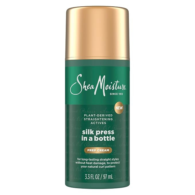 Shea Moisture Silk Press in a Bottle Prep Cream for Heat Protection 3.3oz | For silk press styles... | Amazon (US)