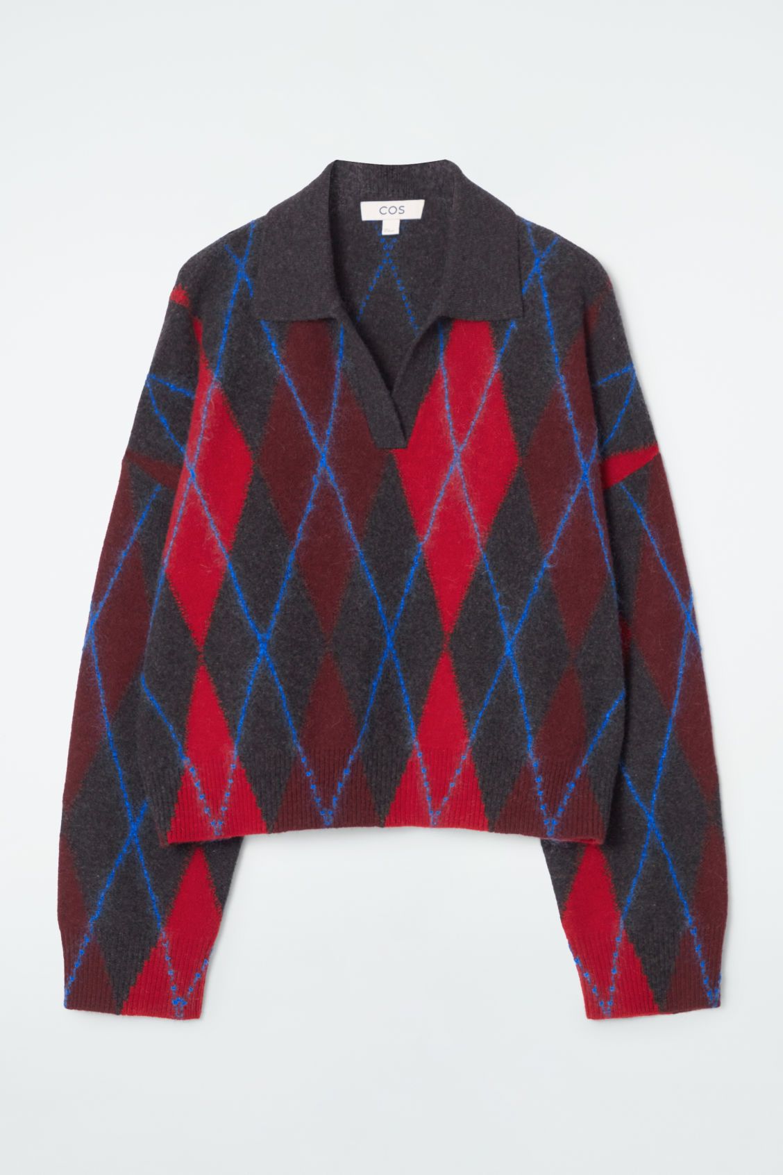 ARGYLE WOOL POLO JUMPER | COS UK