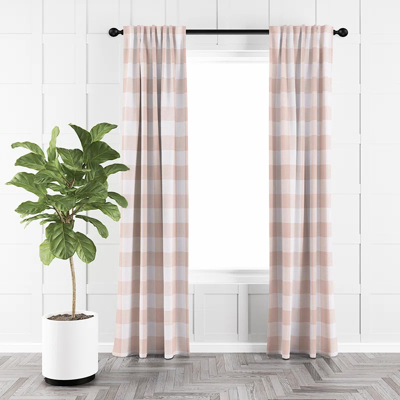 Buffalo Creek Plaid 100% Cotton Plaid Room Darkening Rod Pocket Curtain Panels | Wayfair North America