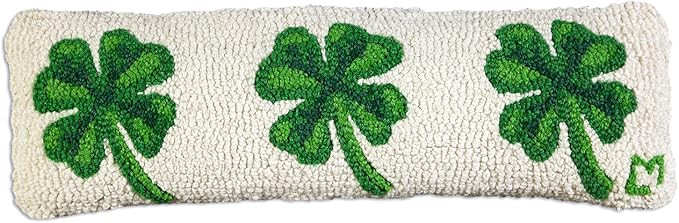 Chandler 4 Corners Artist-Designed 4 Leaf Clover Hand-Hooked Wool Decorative Throw Pillow (8 in x... | Amazon (US)