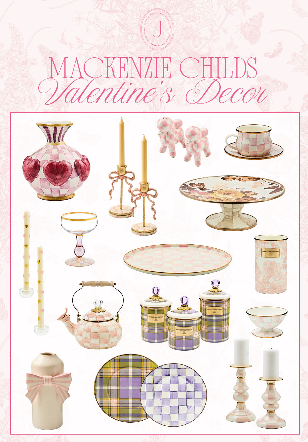 Whether you are hosting a Valentine's Day lunch or dinner party, or even getting together with your besties for a fun Galentine's Day, check out some of my favorite pieces from Mackenzie Childs to give your home (and table) all the LOVE! 

Fit4Janine, Pink, Hearts, Courtly Check, Rosy Check, Violet Check, Bows, Home Decor 

 

#LTKSeasonal #LTKHome #LTKValentine