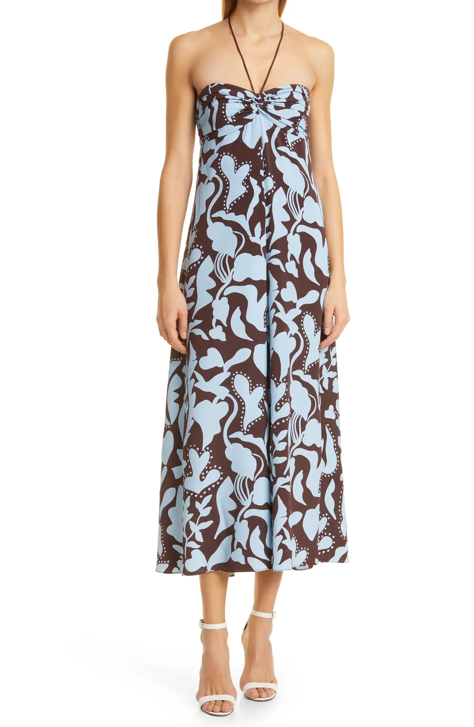 La Ligne Floral Halter Neck Silk Dress | Nordstrom | Nordstrom