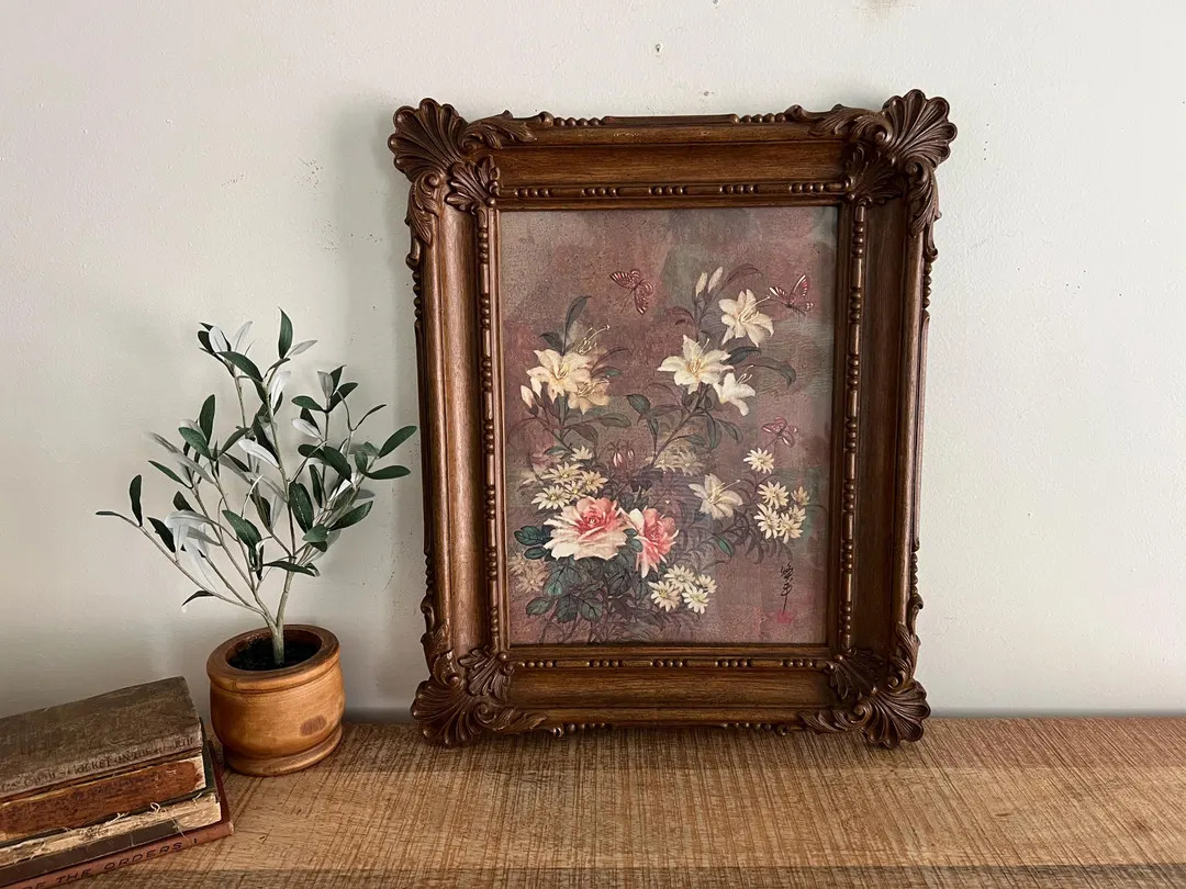 Vintage Ornate Butterflies/Flowers picture | Etsy (US)