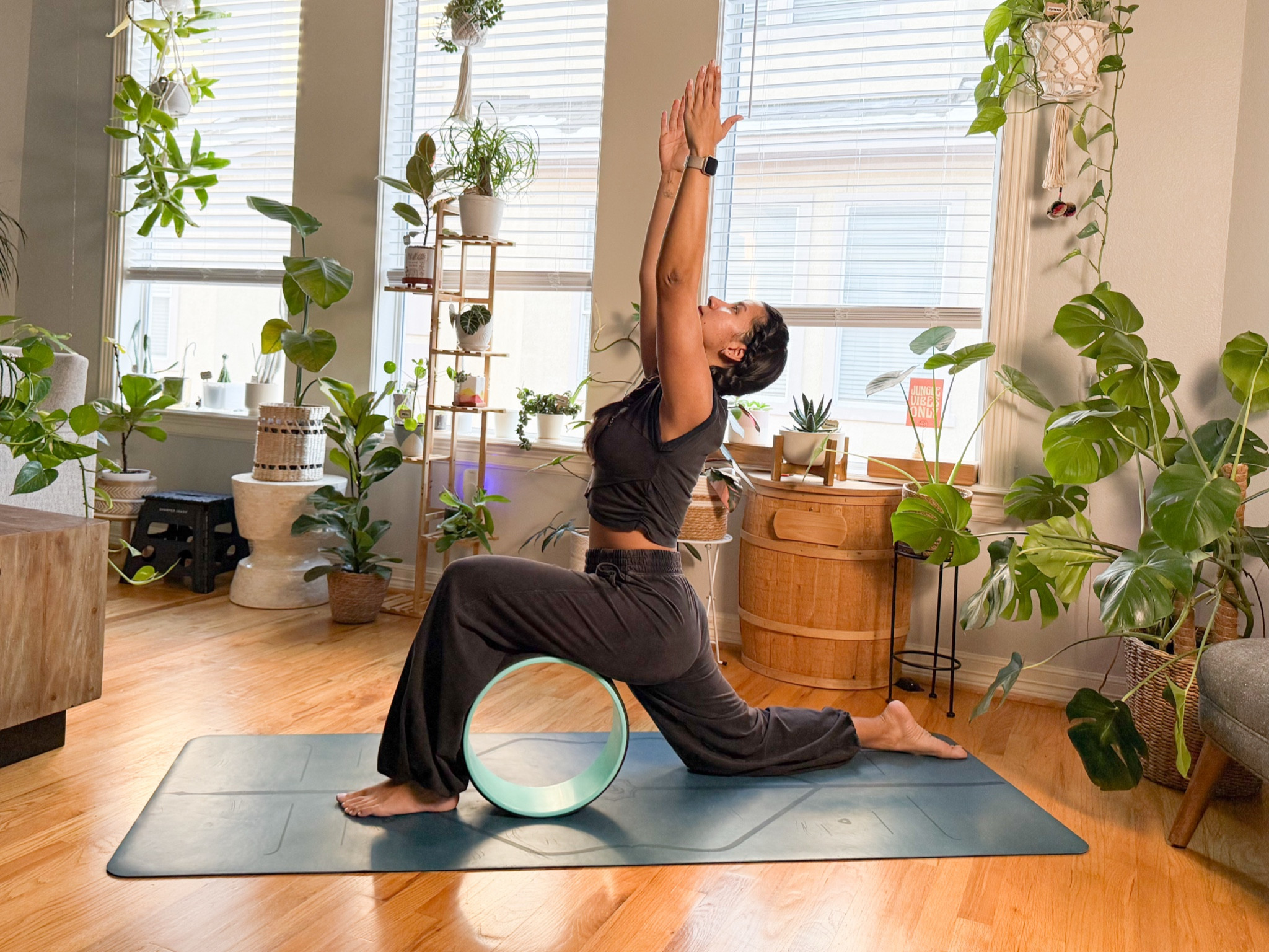 Yoga wheel: supports spine alignment and balance.



#LTKWorkwear #LTKActive #LTKFitness