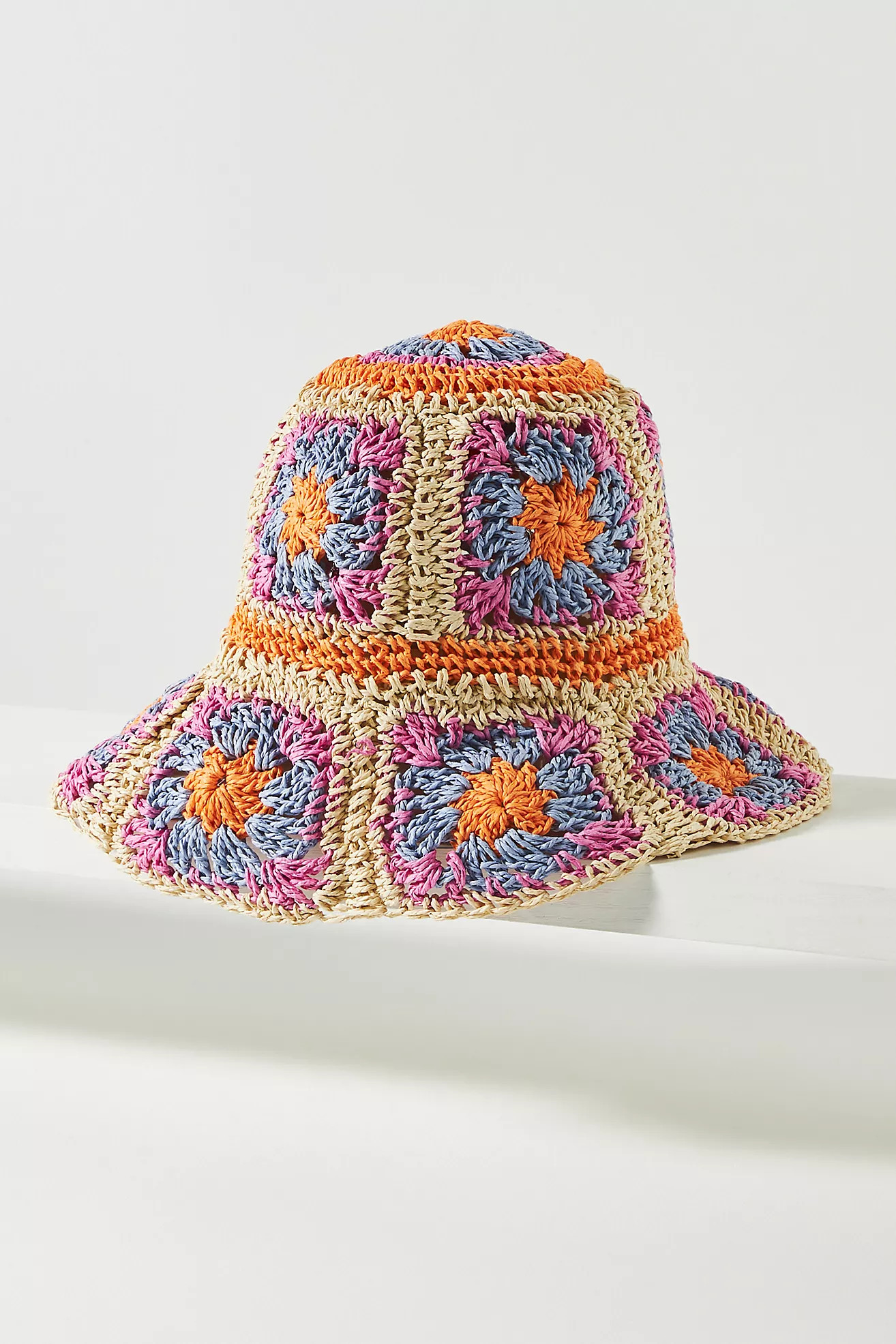 Crochet Granny Square Bucket Hat | Anthropologie (US)
