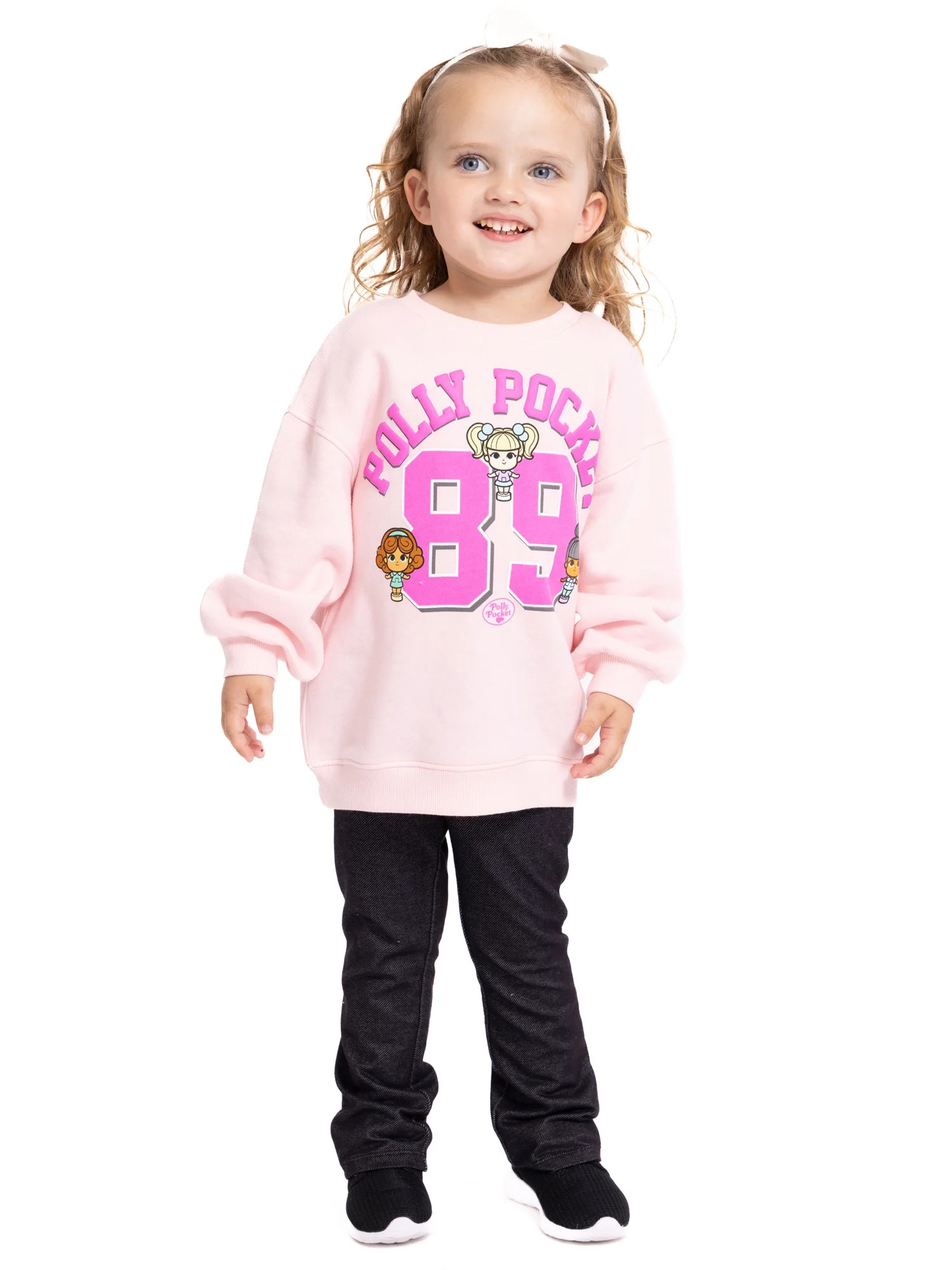 Polly Pocket Toddler Girls Printed Crewneck Sweatshirt and Flare Leggings Set, 2 Piece, Sizes 12M... | Walmart (US)