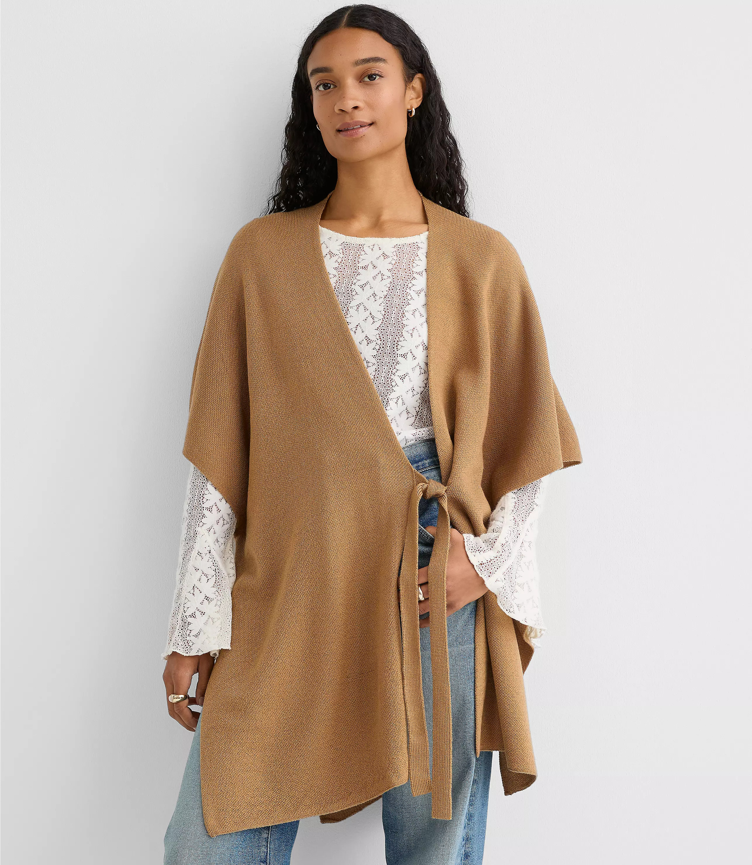 Tie Knit Wrap | LOFT