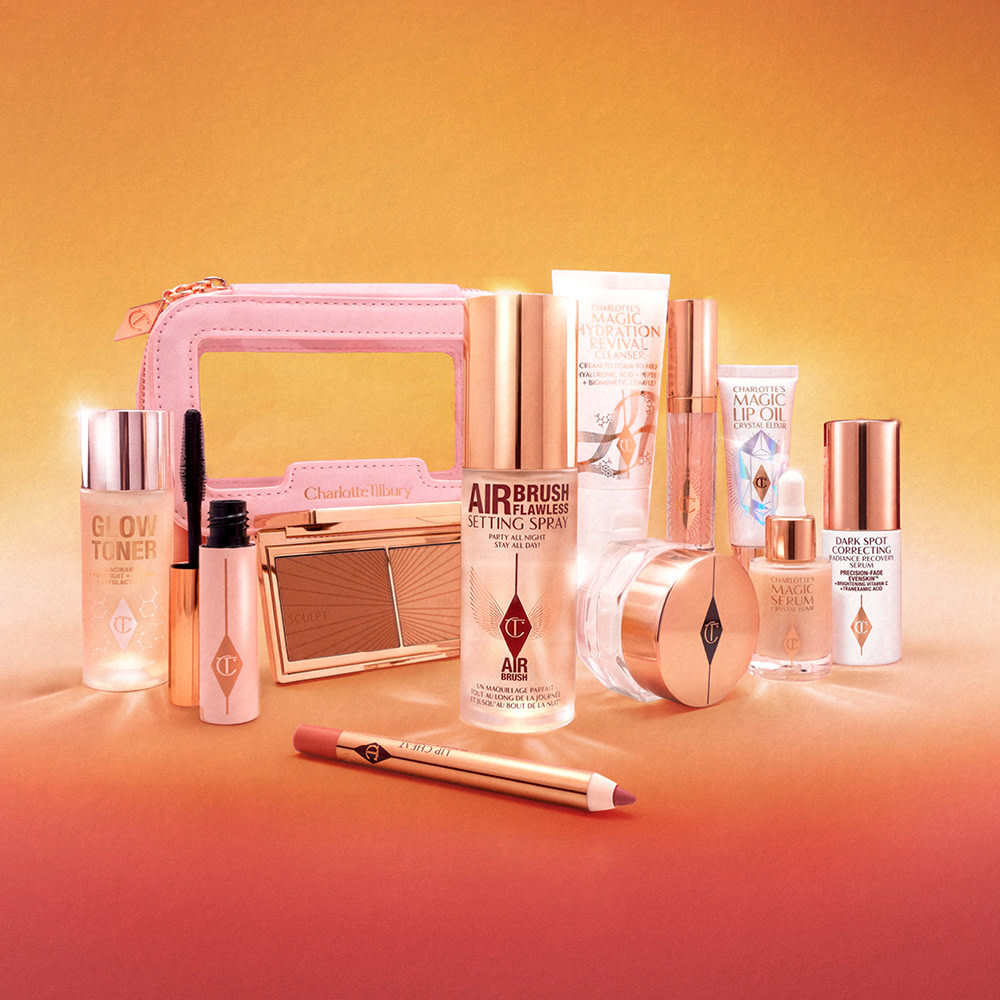 Charlotte's Mini Glow + Go Beauty Bag: Travel Skincare + Makeup Kit | Charlotte Tilbury | Charlotte Tilbury (US)