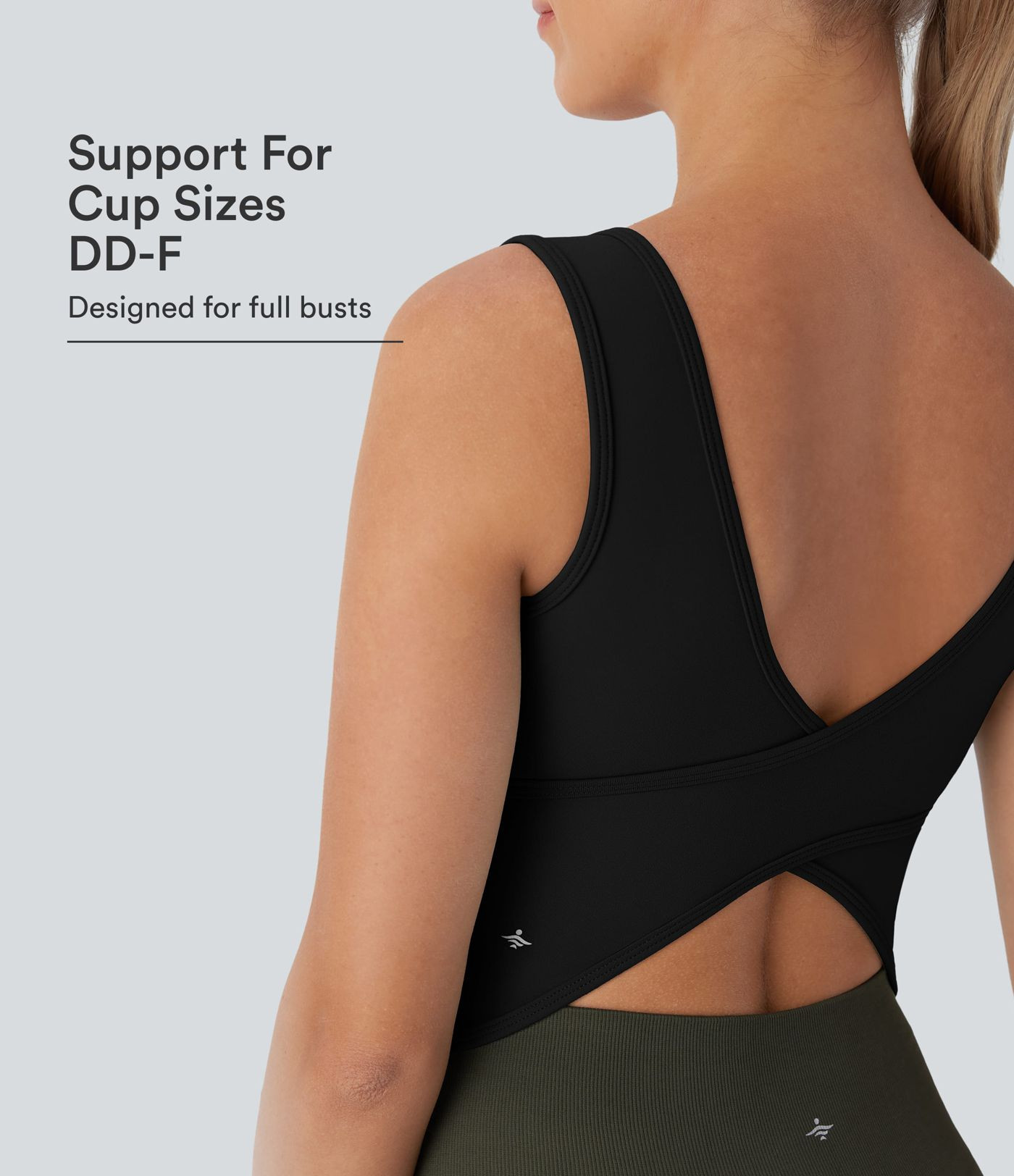 U Neck Crossover Dance Tank Top DD-F Cups | HALARA