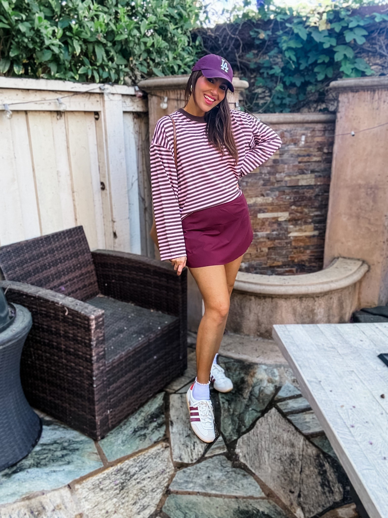 Size M tshirt & skirt. Size S striped long sleeve (it runs very oversized)

#LTKgrwm #LTKmomlife #LTKootd