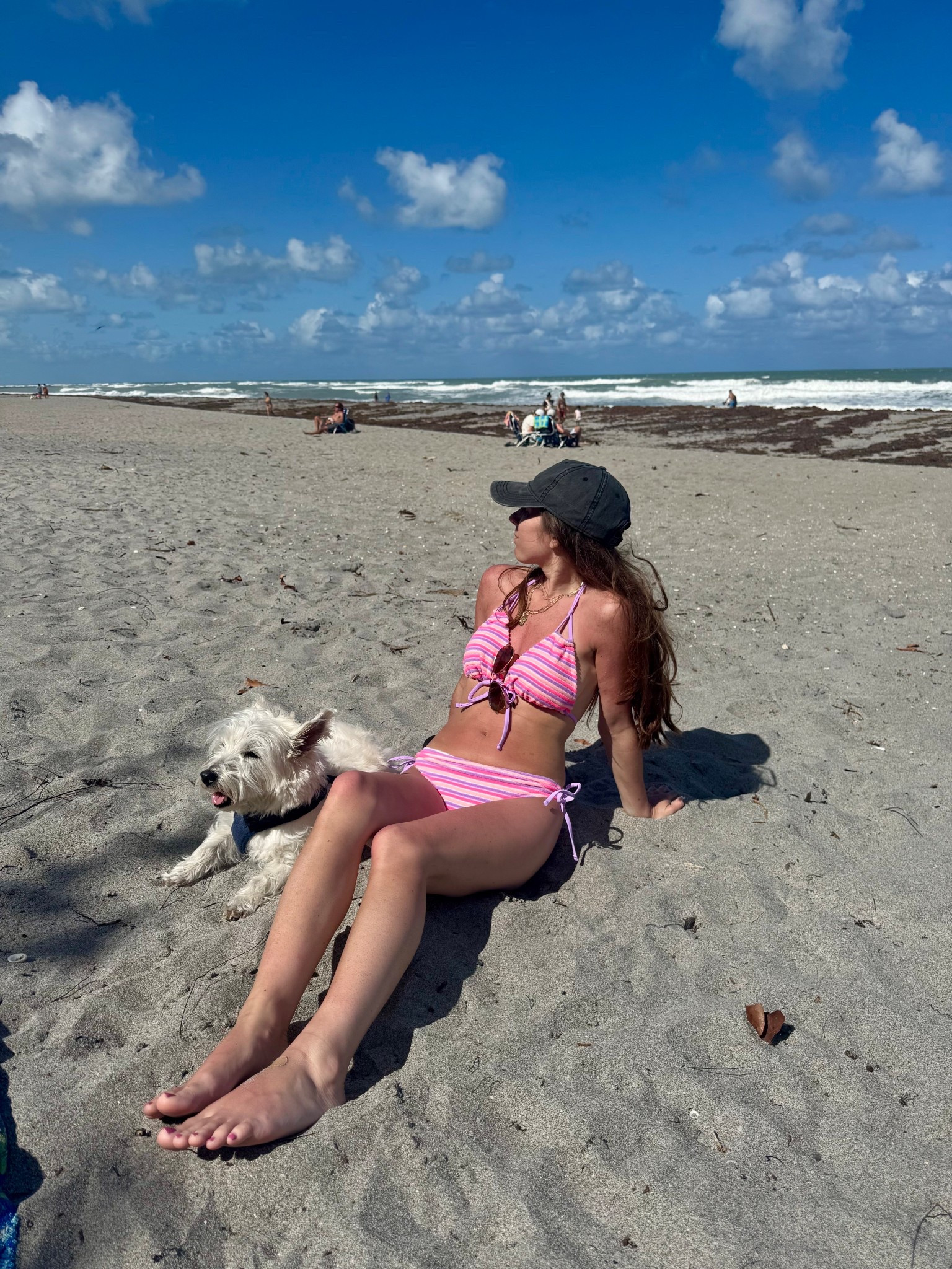 Beach fit 👙🌊 
Pink striped swimsuit 

#LTKootd #LTKSwim #LTKPetite