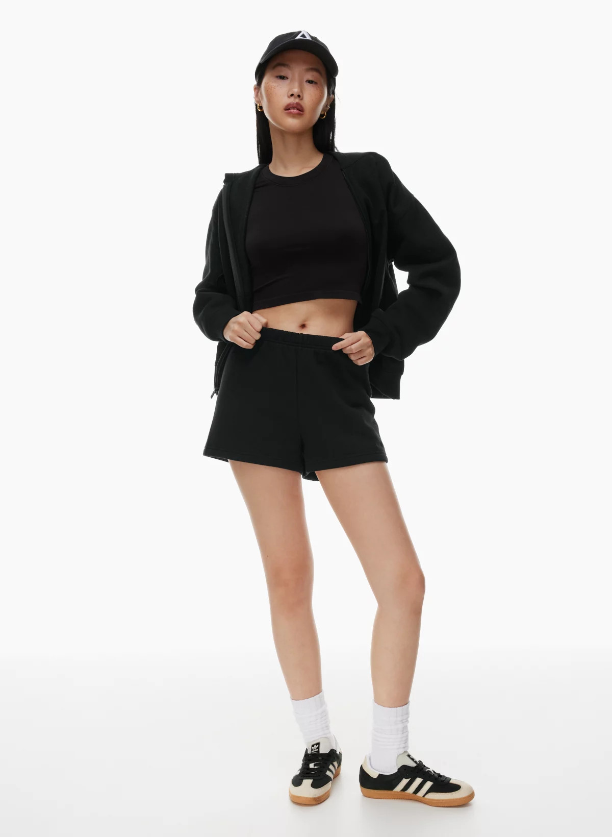 COZY FLEECE PERFECT HI-RISE MINI SWEATSHORT | Aritzia