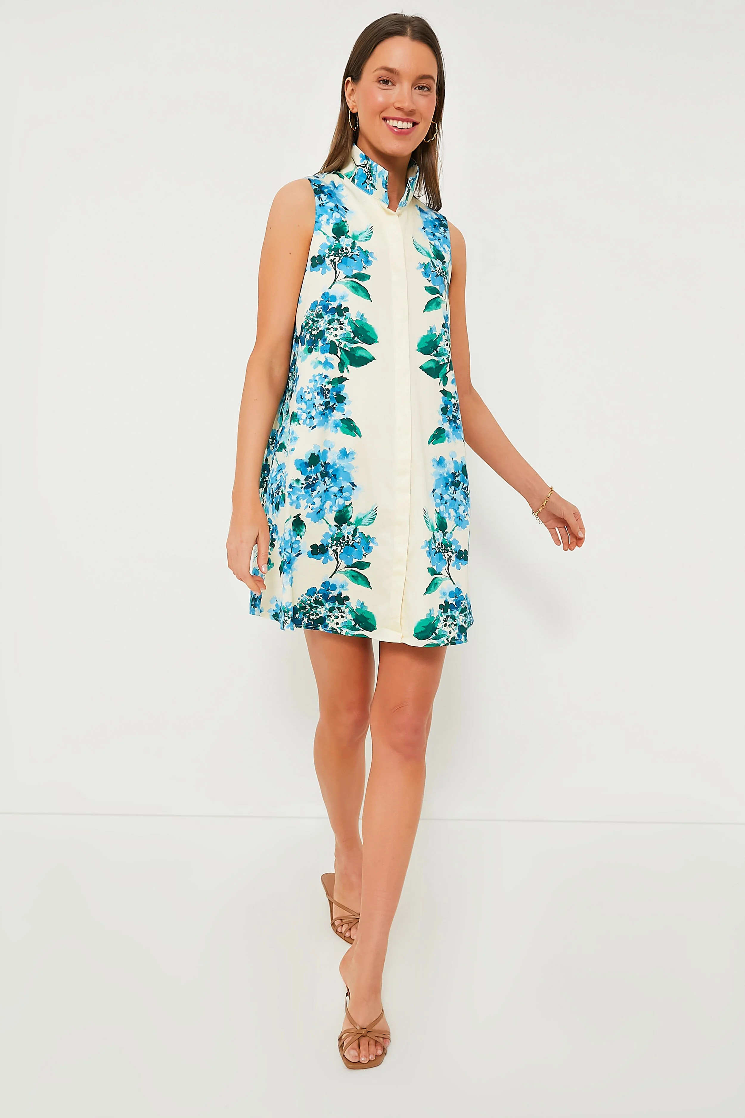 Water's Edge Hydrangea Sleeveless Charlie Dress | Tuckernuck (US)