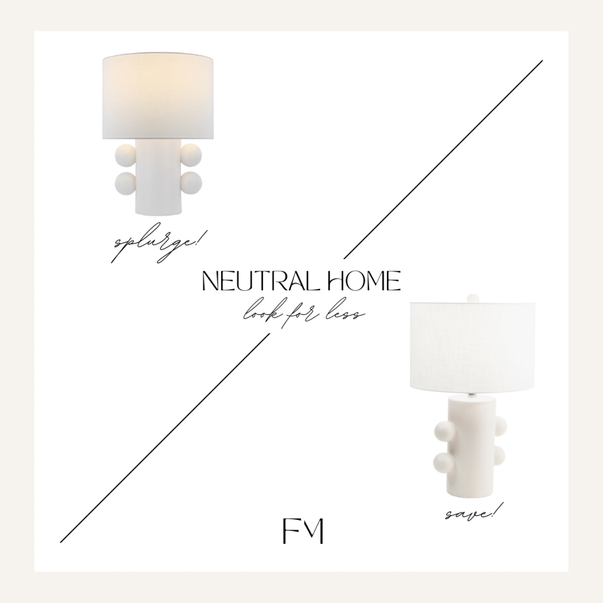 Neutral Home Decor - Look for Less! I LOVEE table lamps! 

#LTKhome #LTKfindsunder50 #LTKfindsunder100