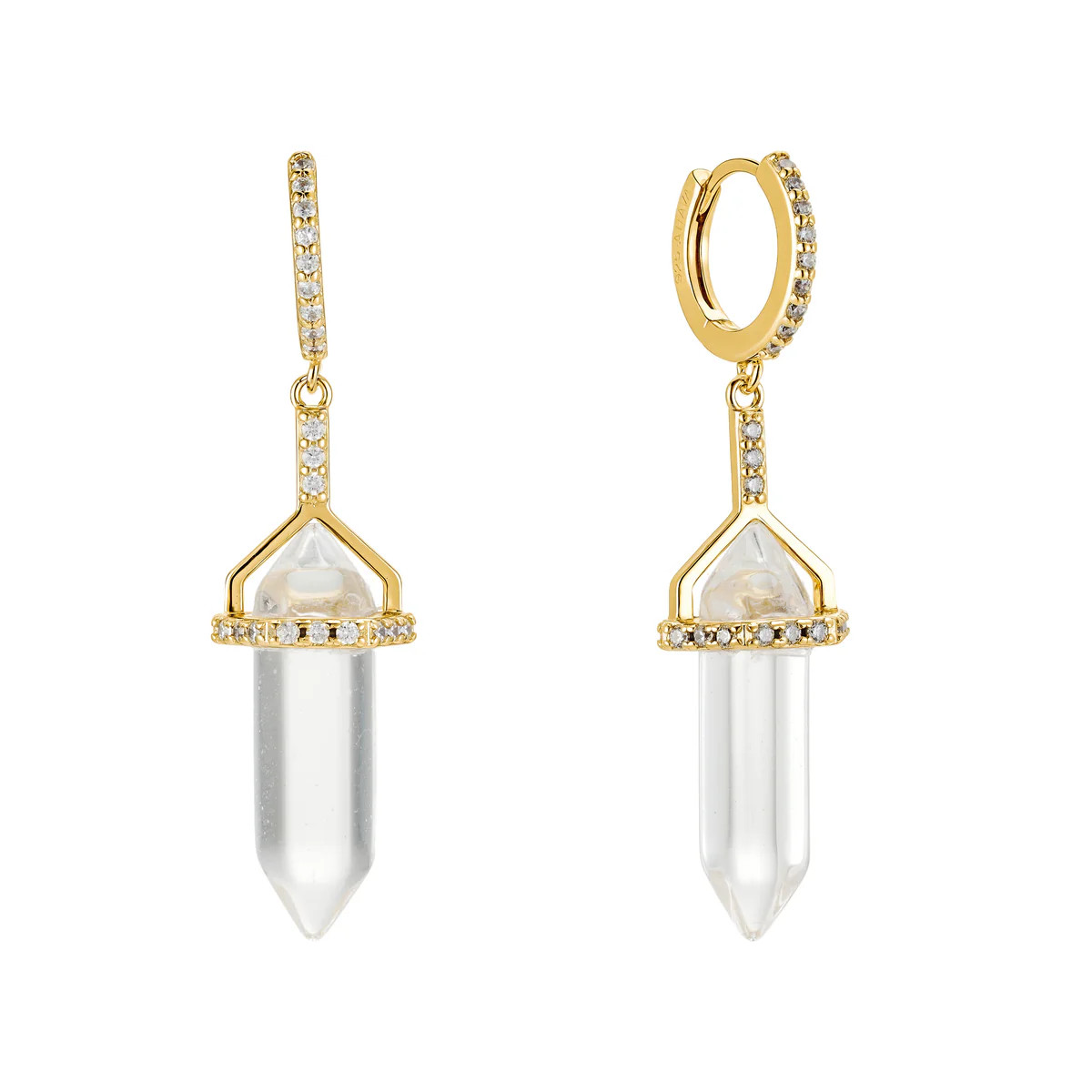 Quartz Crystal Earrings | Ahava Jewels