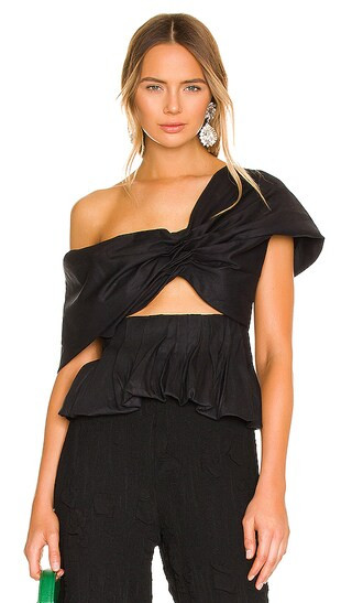 Ellis Top in Black | Revolve Clothing (Global)