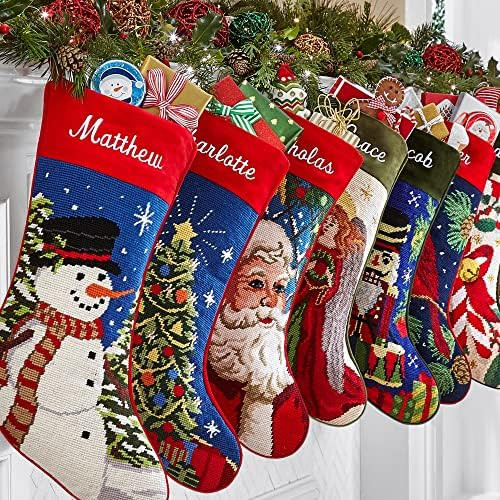 Let's Make Memories Personalized Needlepoint Vintage Stocking – Family Stockings – Old-Fashioned Chr | Amazon (US)