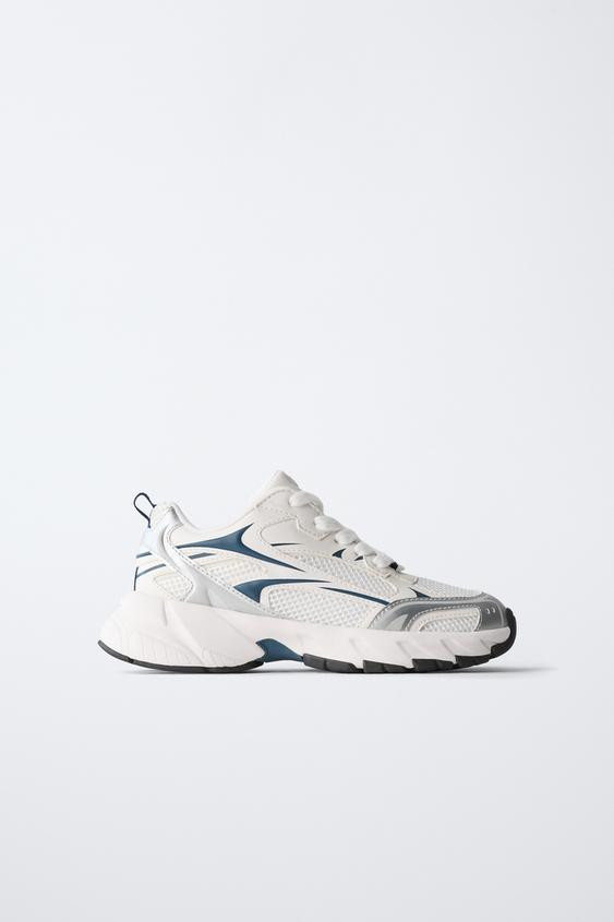 METALLIC MESH SNEAKERS | Zara US