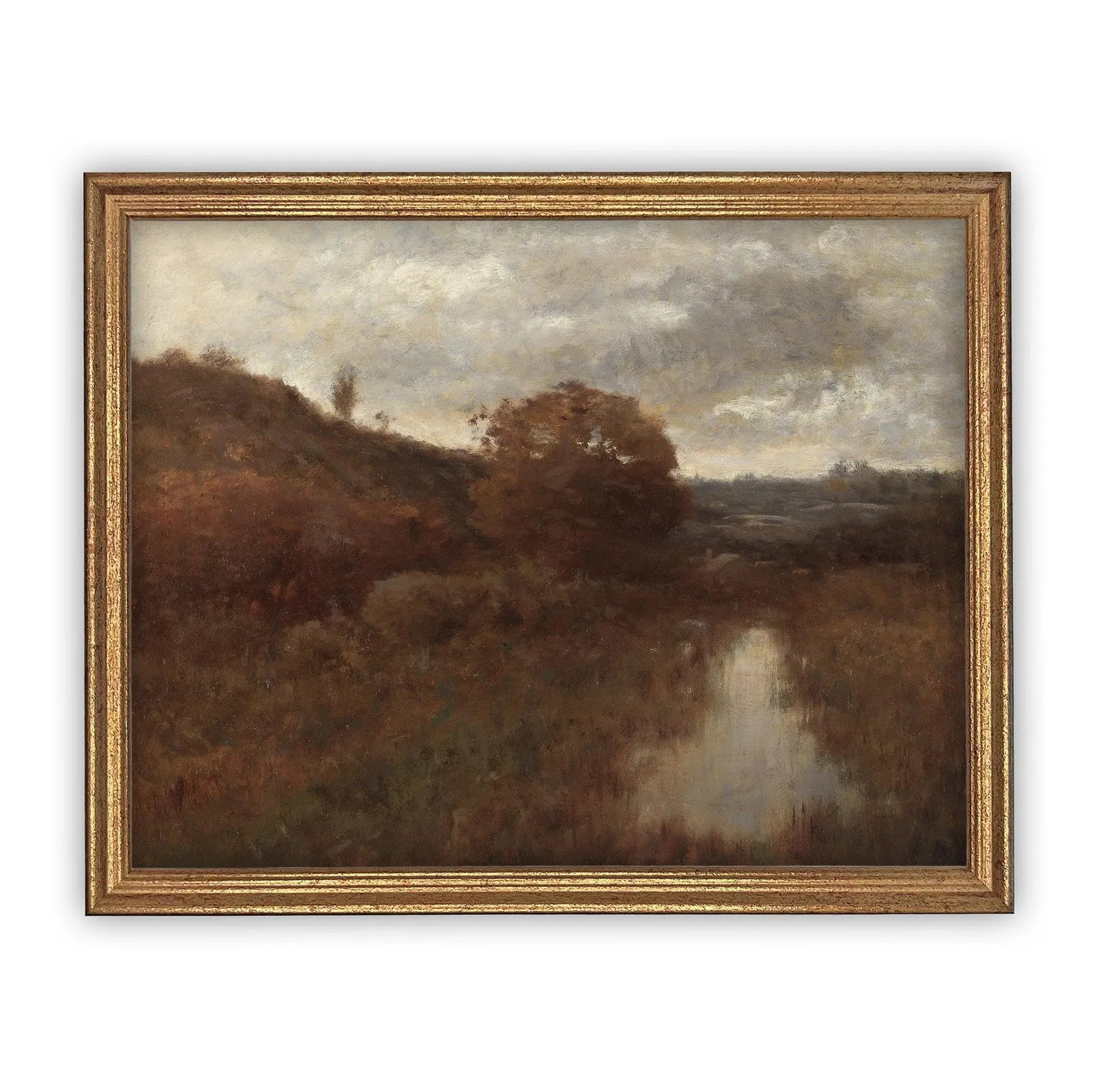 Vintage Fall Landscape Framed Canvas Print: Farmhouse Autumn Art | Etsy (Global)