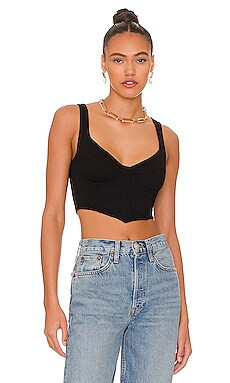 superdown Jia Bustier Top in Black from Revolve.com | Revolve Clothing (Global)