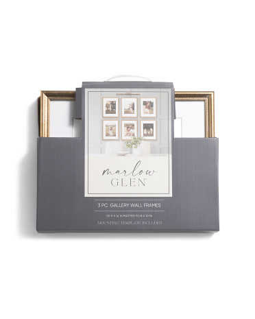 3pk 11x14 Matted To 8x10 Beaded Edge Metal Wall Portrait Set | TJ Maxx