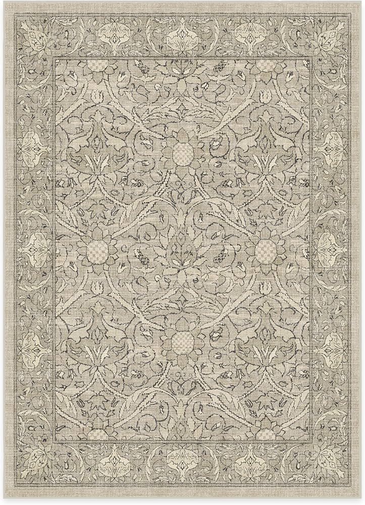 RUGGABLE x Morris & Co Washable Rug - Perfect Bohemian Area Rug for Living Room Bedroom Kitchen -... | Amazon (US)