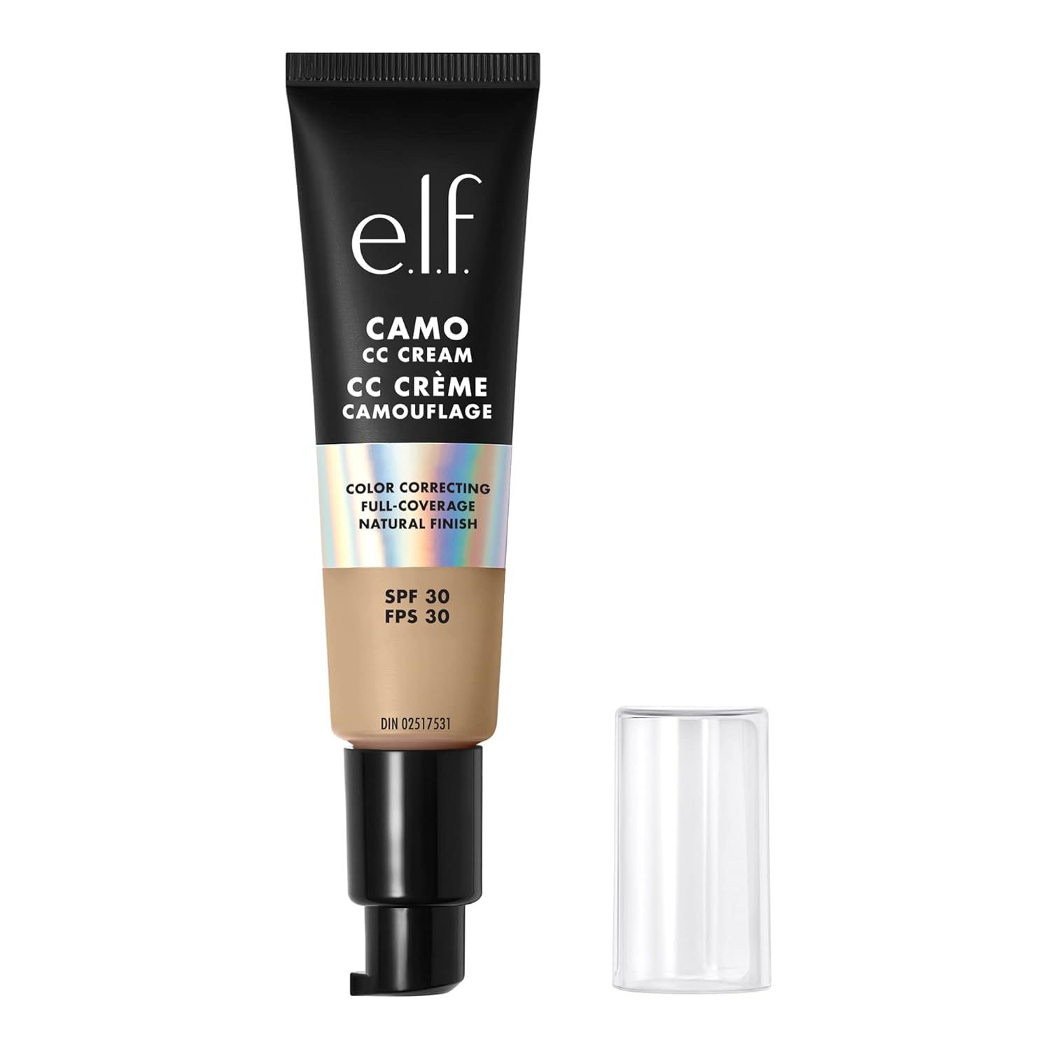 e.l.f. Camo CC Cream, Color Correcting Medium-To-Full Coverage Foundation with SPF 30, Light 205 ... | Amazon (US)