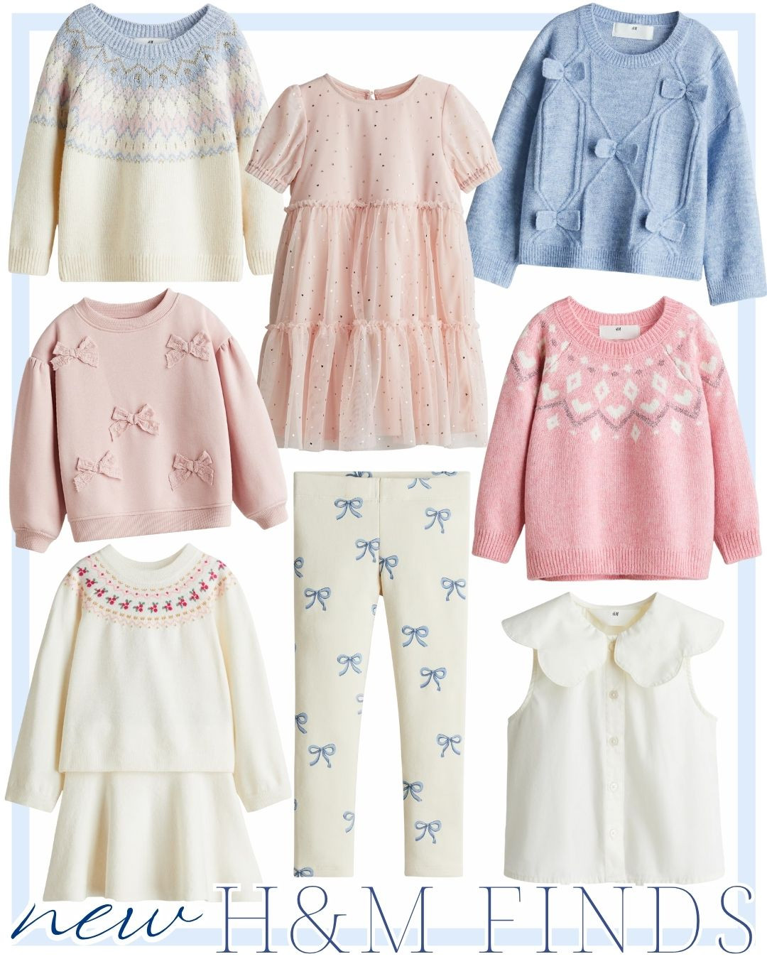 New H&M finds for little ones — cozy sweaters, sweet bows, and soft pastels perfect for fall and winter! Easy mix-and-match styles that are cute, comfy, and budget-friendly.

kids fall fashion, toddler girl outfits, cozy knits, H&M kids clothing, pastel winter style 

 #LTKStyleTip #LTKKids