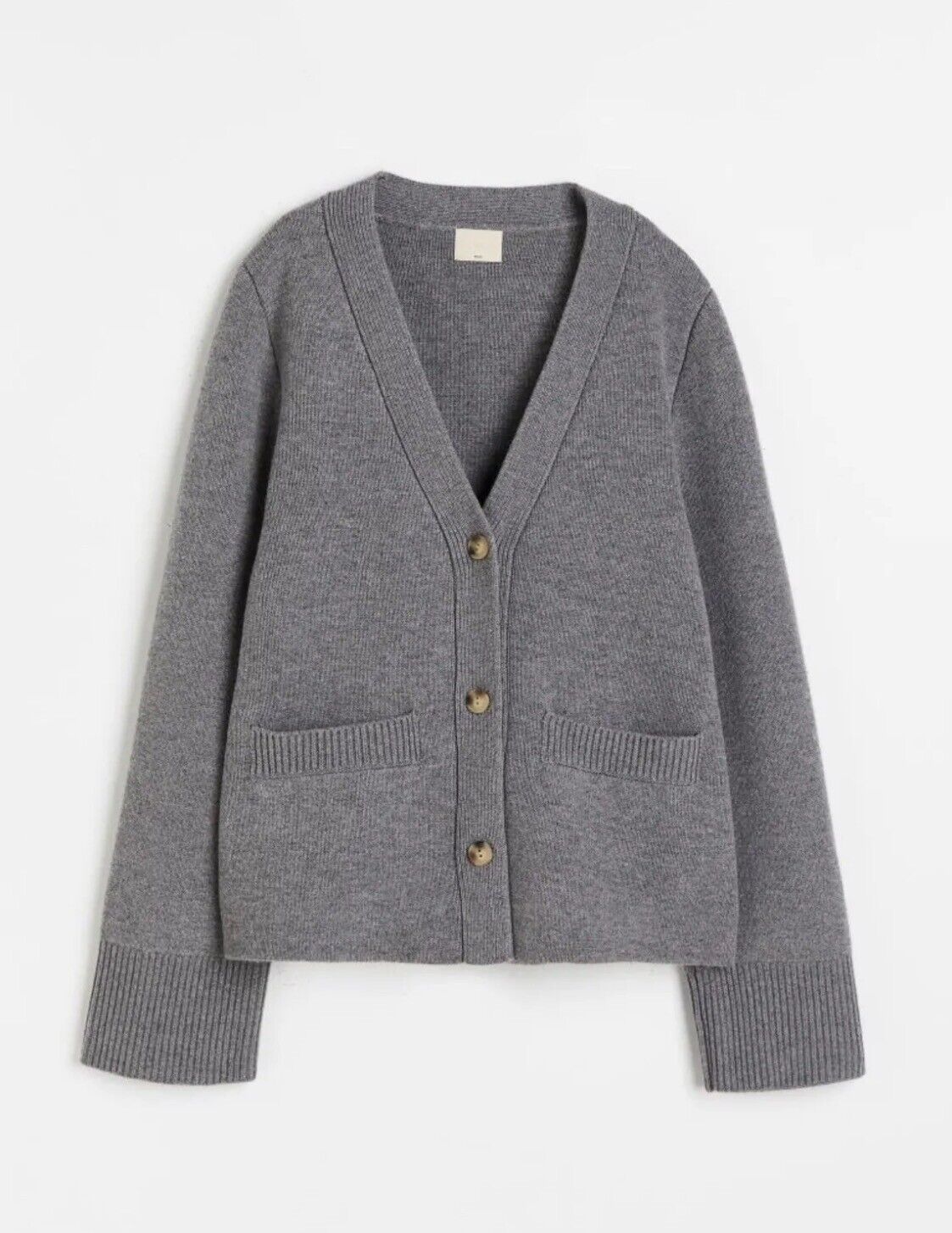 H&M Premium Grey Wool Khaite Cardigan, Size L, Influencer Favourite, Sold Out | eBay UK