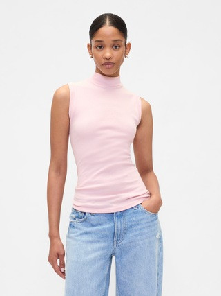 Modern Ribbed Mockneck Tank Top | Gap Factory