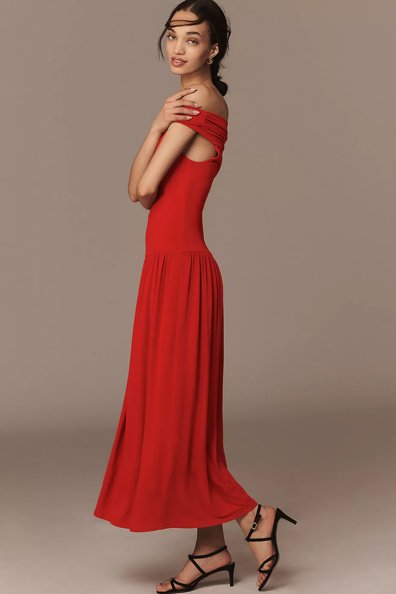 Walter Baker Soraya Off-Shoulder Drop-Waist Dress | Anthropologie (US)