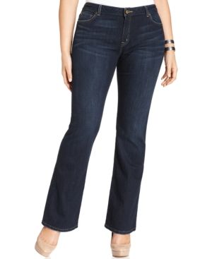 Michael Michael Kors Plus Size Bootcut Jeans, Dark Wash | Macys (US)
