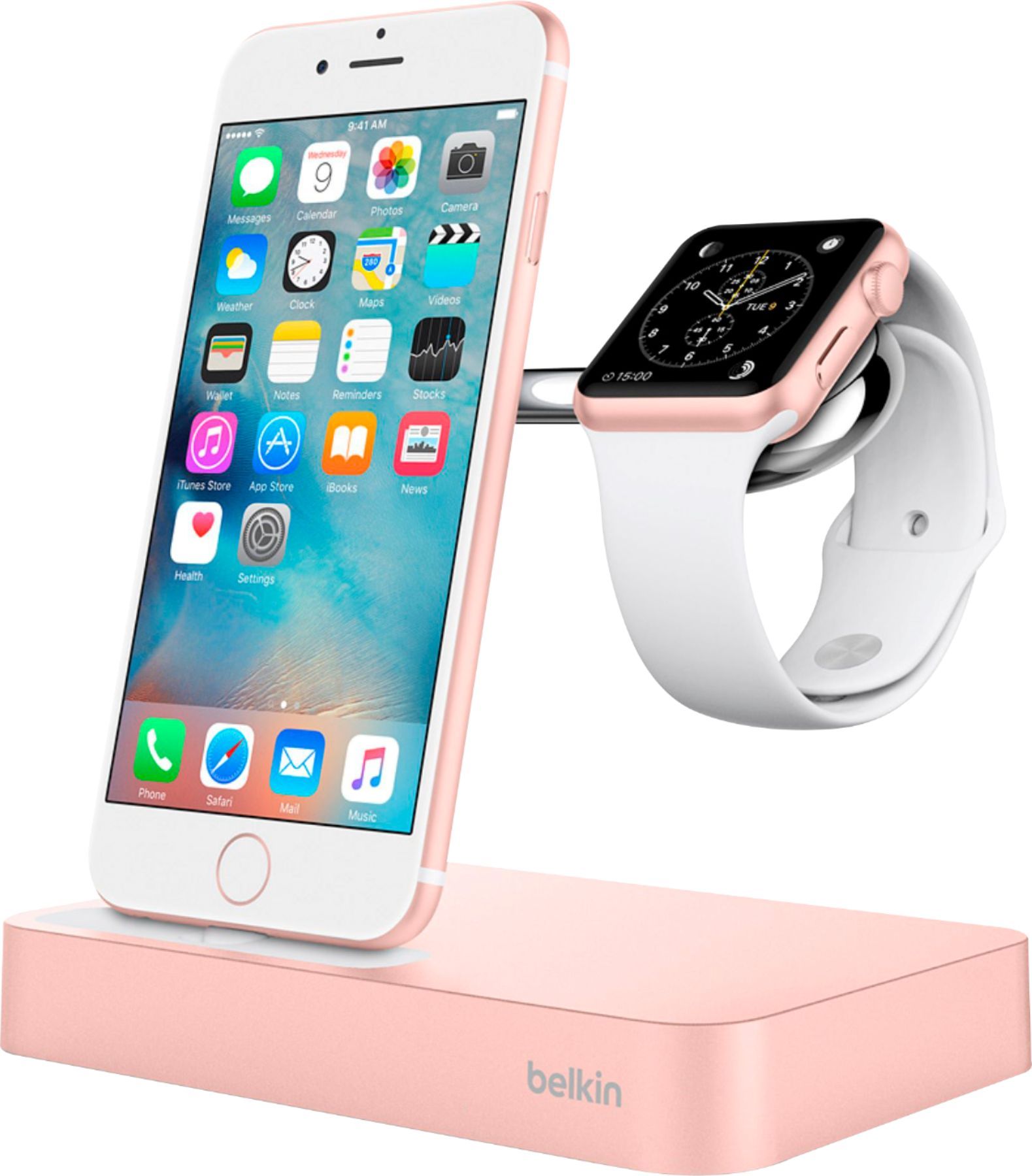 Belkin Valet™ Charge Dock for Apple Watch + iPhone Rose Gold F8J183ttC00-APL - Best Buy | Best Buy U.S.