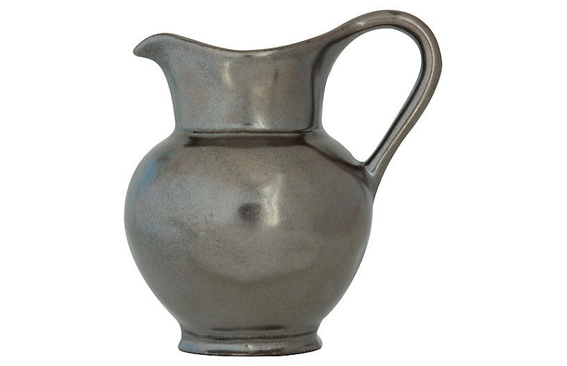 Stoneware Creamer, Pewter | One Kings Lane