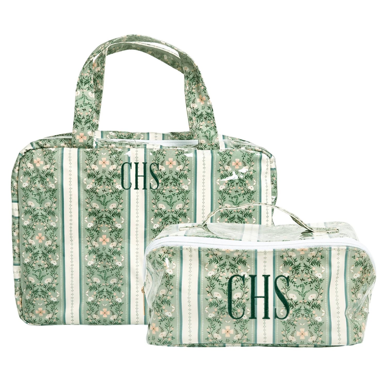 Clear Coated Travel Set | Sprinkled With Pink